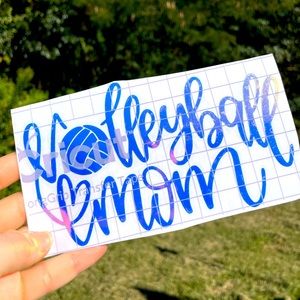 Volleyball mom car decal